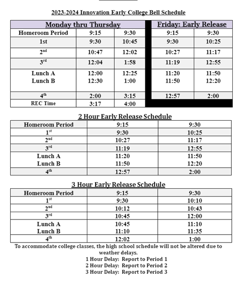 School Schedule 